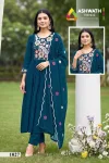 Queen By At Roman Mul Saffron Kurti With Bottom Dupatta